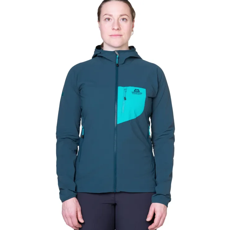 Mountain Equipment Womens Echo Hooded Jacket - Majolica-Topaz Fashion