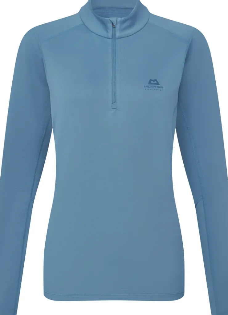 Mountain Equipment Womens Cerrig LS Zip-T - Stellar Blue Best