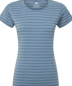 Mountain Equipment Womens Groundup Stripe Tee - Bluefin Stripe Hot