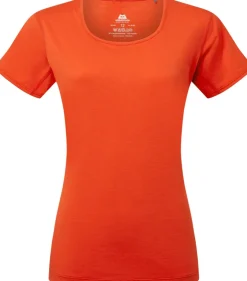Mountain Equipment Womens Tempi Tee - Mandarin Red Clearance
