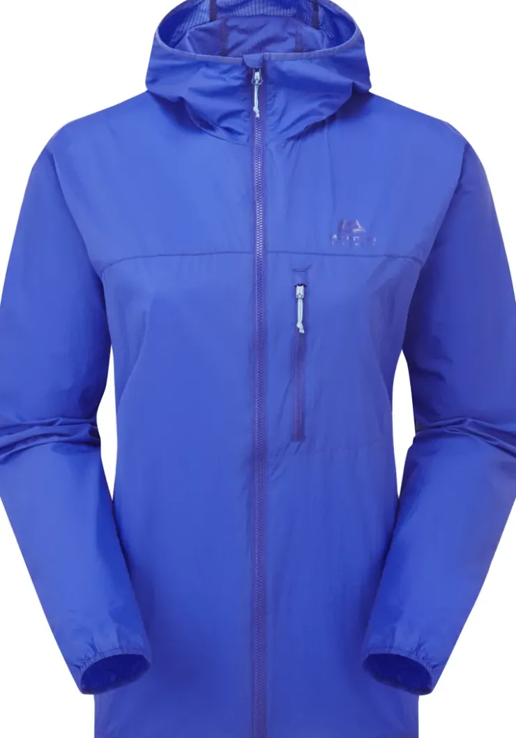 Mountain Equipment Womens Aerofoil Hooded Jacket - Vivid Blue Outlet