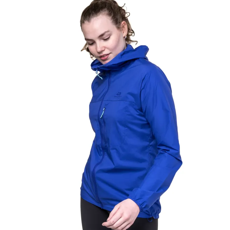 Mountain Equipment Womens Aerofoil Hooded Jacket - Vivid Blue Outlet