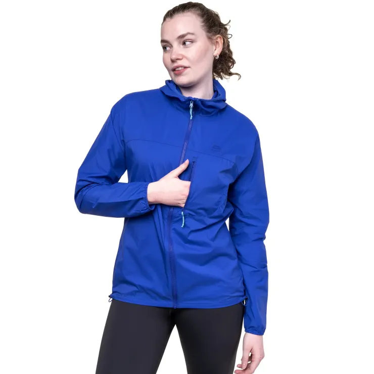 Mountain Equipment Womens Aerofoil Hooded Jacket - Vivid Blue Outlet