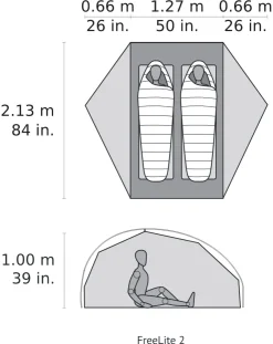 MSR Freelite 2 Tent - Green Hot