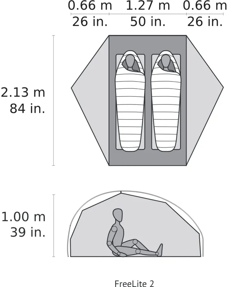 MSR Freelite 2 Tent - Green Hot