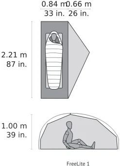 MSR FreeLite 1 Tent - Green Outlet