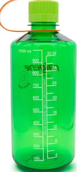 Nalgene Sustain Narrow Mouth Water Bottle - 1L - Melon Ball Outlet