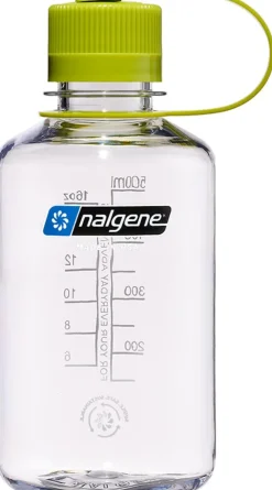Nalgene Tritan Sustain Narrow Mouth Bottle - 0.5L - Clear-Green Cap Discount