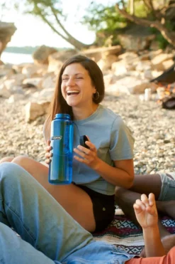 Nalgene Tritan Sustain Wide Mouth Silo Bottle - 1.5L - Seafoam Fashion