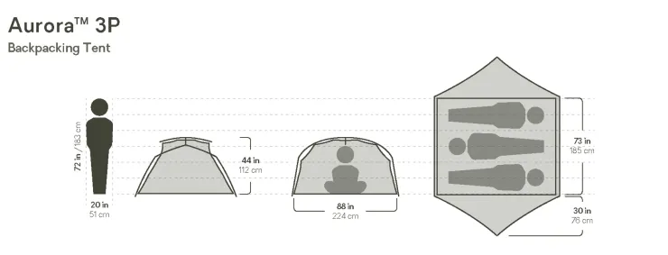Nemo Aurora Ridge 3P Tent and Footprint Sale