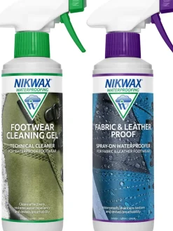 Nikwax Fabric and Leather and Footwear Cleaning Gel Twin Pack - 300ml New