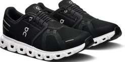 On Mens Cloud 6 Shoes - Black-White Hot