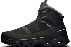 On Mens Cloudrock Trek Waterproof Shoes - Black-Black Best
