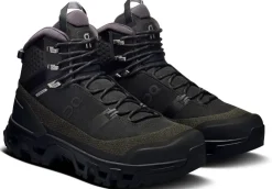 On Mens Cloudrock Trek Waterproof Shoes - Black-Black Best