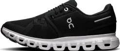 On Womens Cloud 6 Shoes - Black-White Hot