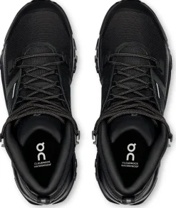 On Womens Cloudrock Mid Waterproof Shoes - Black-Black Best