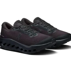 On Womens Cloudsurfer Trail 2 WP Running Shoes - Black-Black New