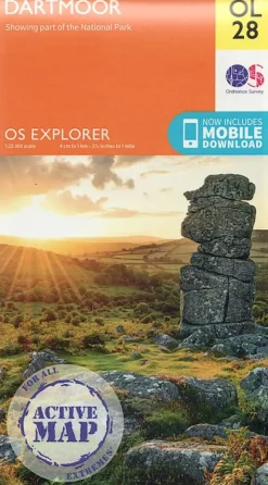 Ordnance Survey OS Explorer - Active Map OL28 - Dartmoor Clearance