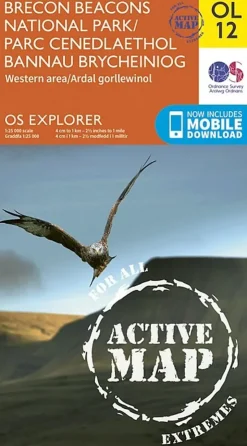 Ordnance Survey OS Explorer - Active Map OL12 - Brecon Beacons National Park Western Sale