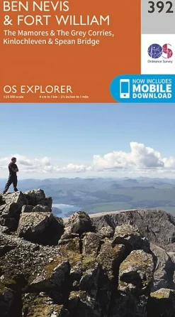 Ordnance Survey OS Explorer Map 392 - Ben Nevis and Fort William New