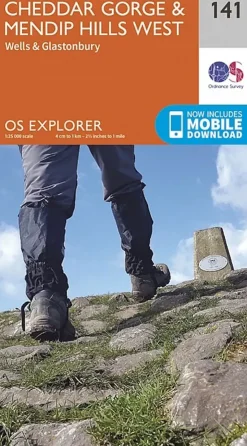 Ordnance Survey OS Explorer Map 141 - Cheddar Gorge and Mendip Hills West Clearance