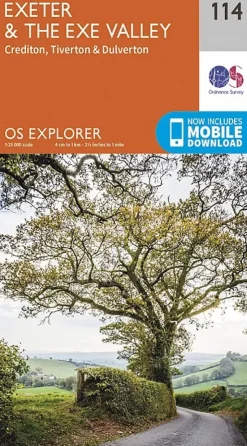 Ordnance Survey OS Explorer Map 114 - Exeter and the Exe Valley Hot