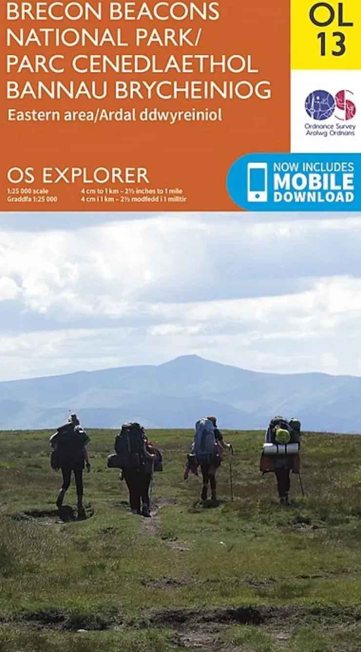 Ordnance Survey OS Explorer Map OL13 - Brecon Beacons National Park - Eastern Area Clearance