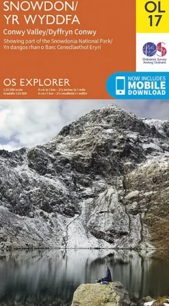 Ordnance Survey OS Explorer Map OL17 - Snowdon and Conwy Valley Hot