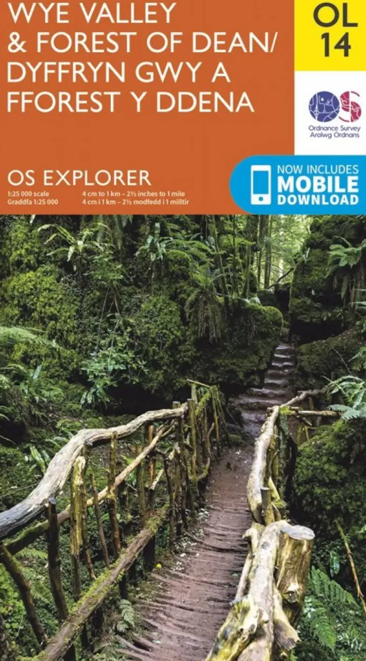 Ordnance Survey OS Explorer Map OL14 - Wye Valley and Forest of Dean Discount