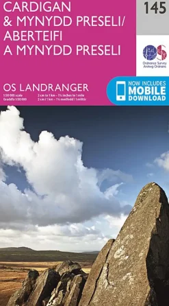 Ordnance Survey OS Landranger Map 145 - Cardigan and Mynydd Preseli Online