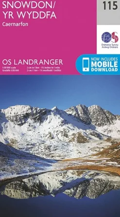Ordnance Survey OS Landranger Map 115 - Snowdon and Caernarfon Fashion