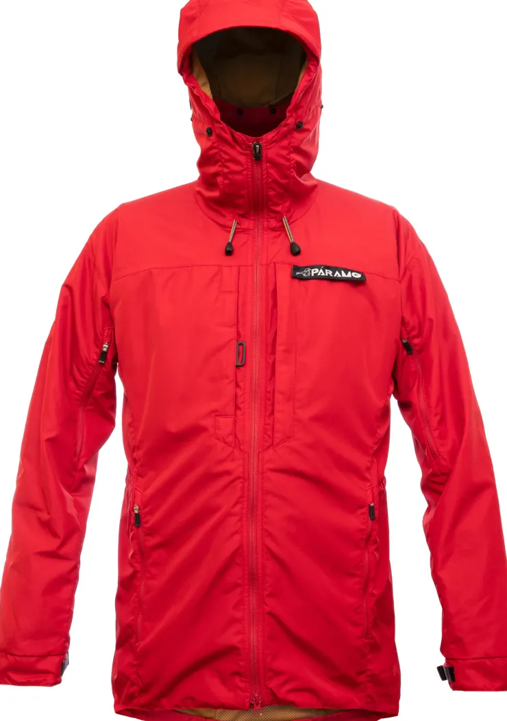 Paramo Mens Alta III Jacket - Fire-Burnt Chilli Zips New