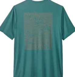 Patagonia Mens Cap Cool Daily Graphic Shirt - Strataspire-Wetland Blue X-Dye Outlet