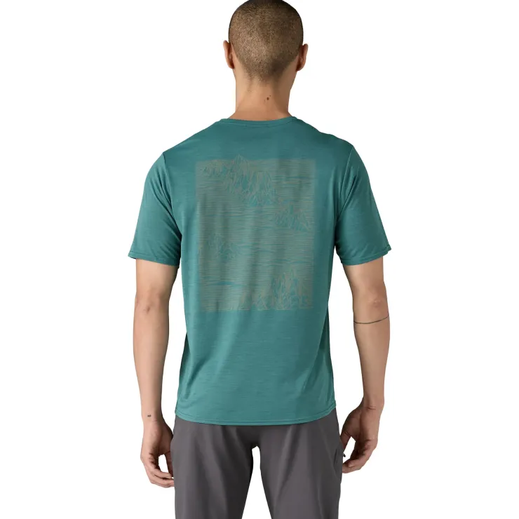 Patagonia Mens Cap Cool Daily Graphic Shirt - Strataspire-Wetland Blue X-Dye Outlet