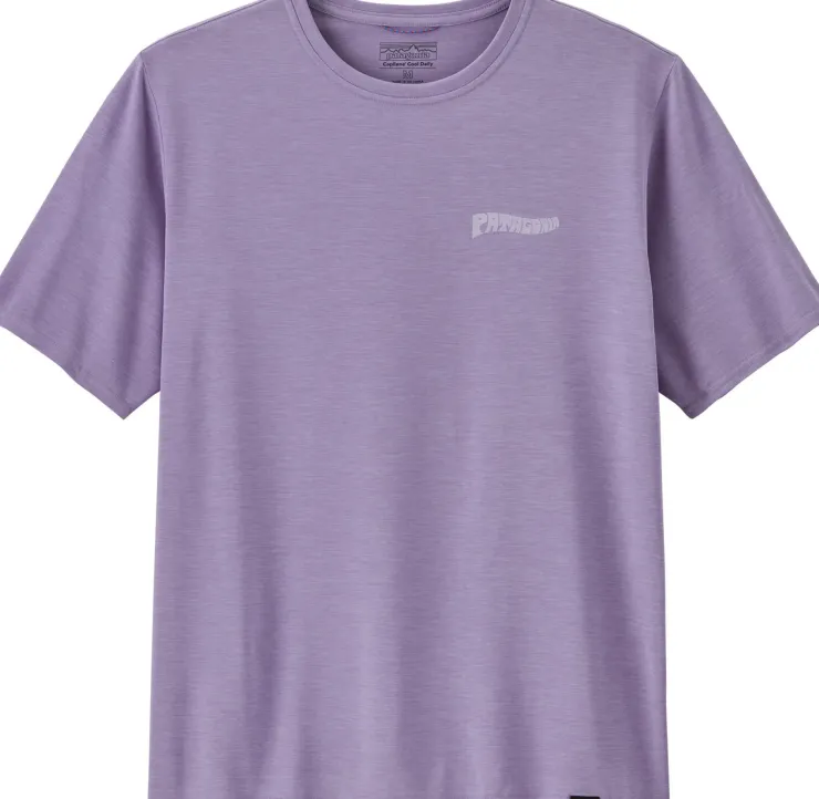 Patagonia Mens Cap Cool Daily Graphic Shirt - Waters - Forgotten Island-Concrete Purple X-Dye Outlet