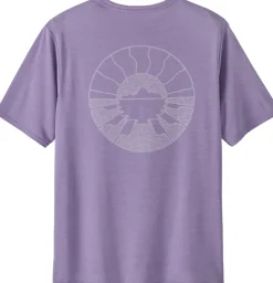Patagonia Mens Cap Cool Daily Graphic Shirt - Waters - Forgotten Island-Concrete Purple X-Dye Outlet