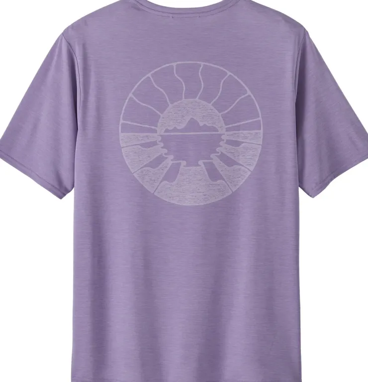 Patagonia Mens Cap Cool Daily Graphic Shirt - Waters - Forgotten Island-Concrete Purple X-Dye Outlet