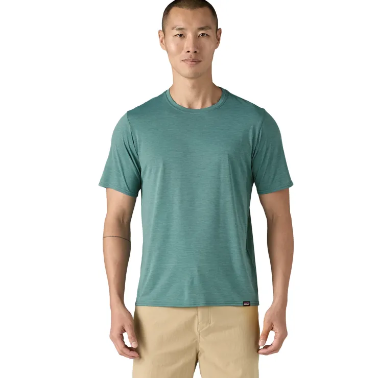 Patagonia Mens Cap Cool Daily Shirt - Wetland Blue-Light Wetland Blue X-Dye New