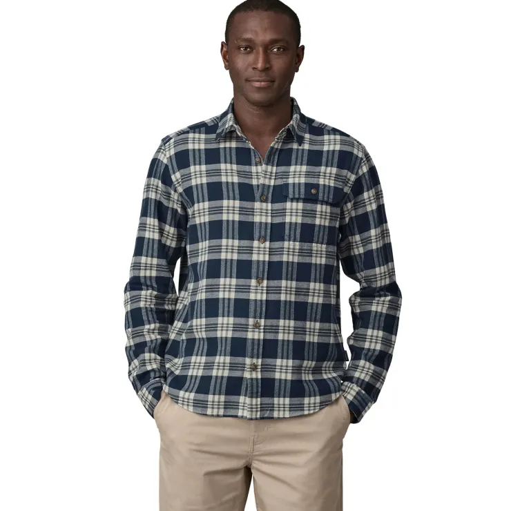 Patagonia Mens Fjord Flannel Shirt - Base Camp-New Navy New