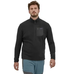Patagonia Mens R1 Air Zip Neck - Black Discount