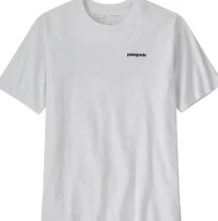 Patagonia Mens Short Sleeved P-6 Logo Responsibili-Tee - White Outlet