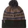 Patagonia Powder Town Beanie - Park Stripe-Marlow Brown Clearance