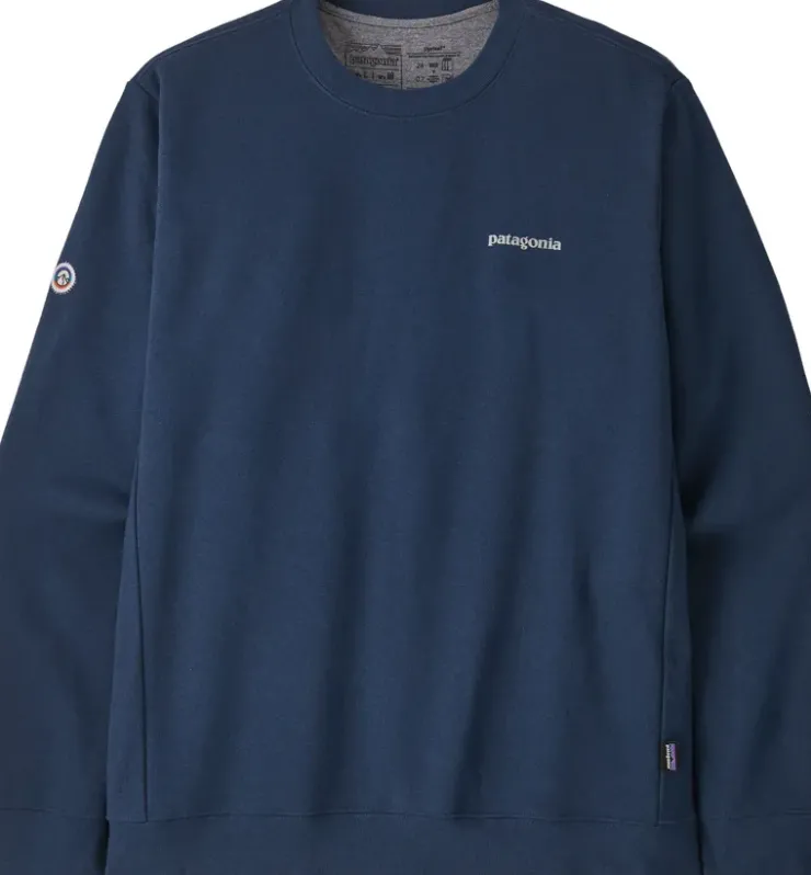 Patagonia Unisex Fitz Roy Icon Uprisal Crew Sweatshirt - Lagom Blue Outlet