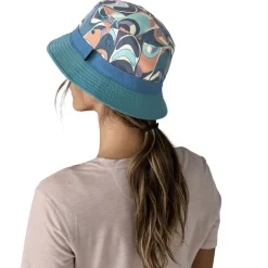 Patagonia Wavefarer Bucket Hat - Swallowtail Geo-Still Blue Outlet