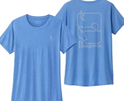 Patagonia Womens Cap Cool Daily Graphic Shirt - Waters - Swelldrifter-Abundant Blue X-Dye Discount