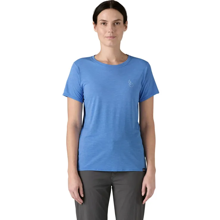 Patagonia Womens Cap Cool Daily Graphic Shirt - Waters - Swelldrifter-Abundant Blue X-Dye Discount