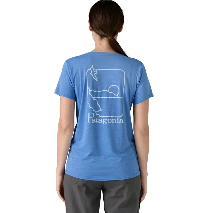 Patagonia Womens Cap Cool Daily Graphic Shirt - Waters - Swelldrifter-Abundant Blue X-Dye Discount