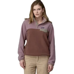 Patagonia Womens Lightweight Synchilla Snap-T Pullover - Dulse Mauve Fashion