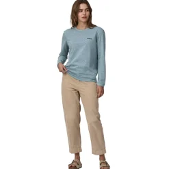 Patagonia Womens Long Sleeved P-6 Logo Responsibili-Tee - Thermal Blue Outlet