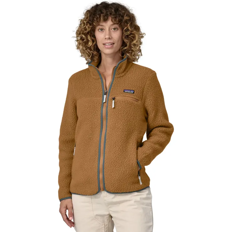 Patagonia Womens Retro Pile Jacket - Nest Brown-Nouveau Green Discount